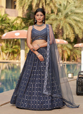 Alluring Looking Lehenga Choli in Grey